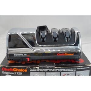 Chefs Choice EdgeSelect 120 Diamond Hone Sharpener Plus | RARE CHROME FINISH